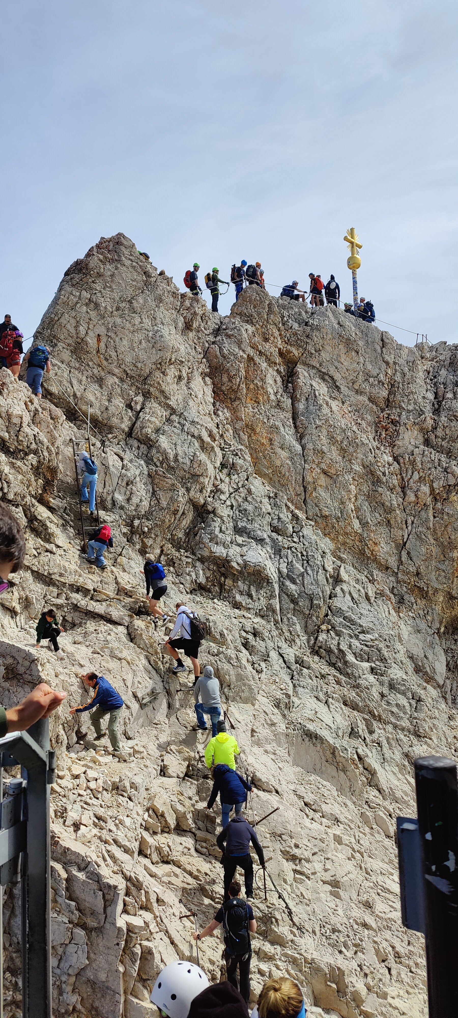 Panoramic view from the summit of the Zugspitze