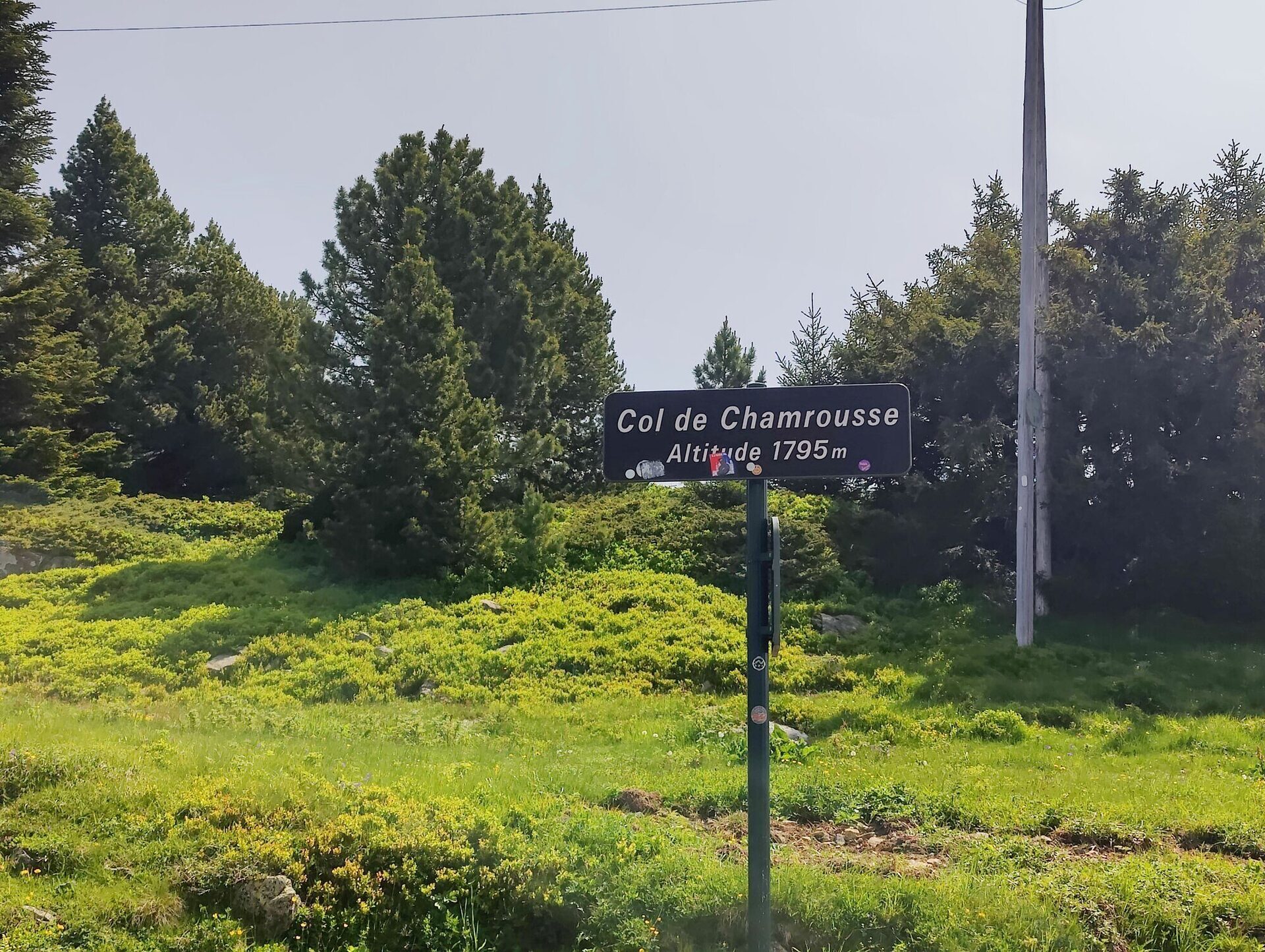 First summit — Col de Chamrousse at 1795m